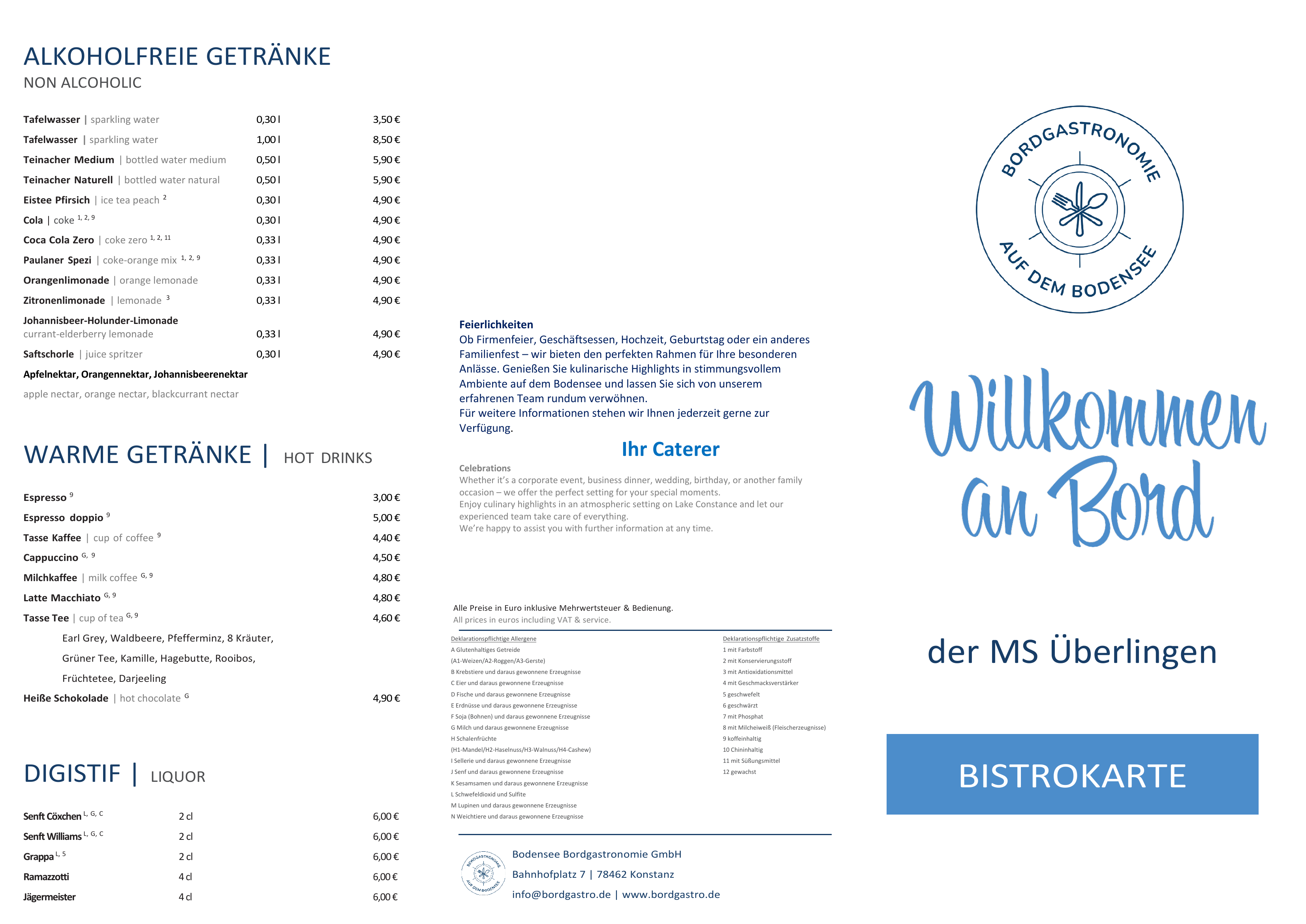 Speisekarte MS &Uuml;berlingen 1