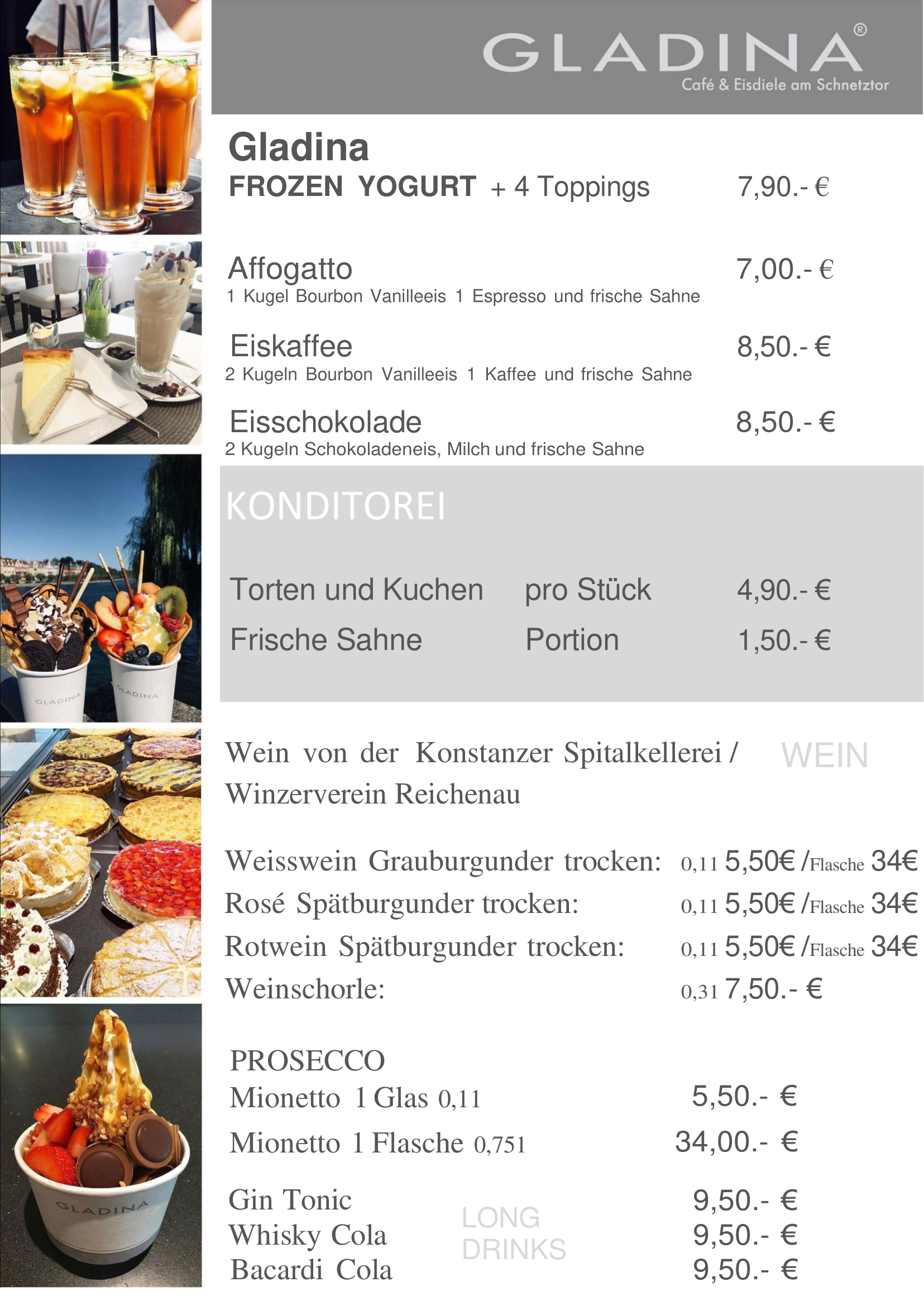Speisekarte MS Schwaben 2