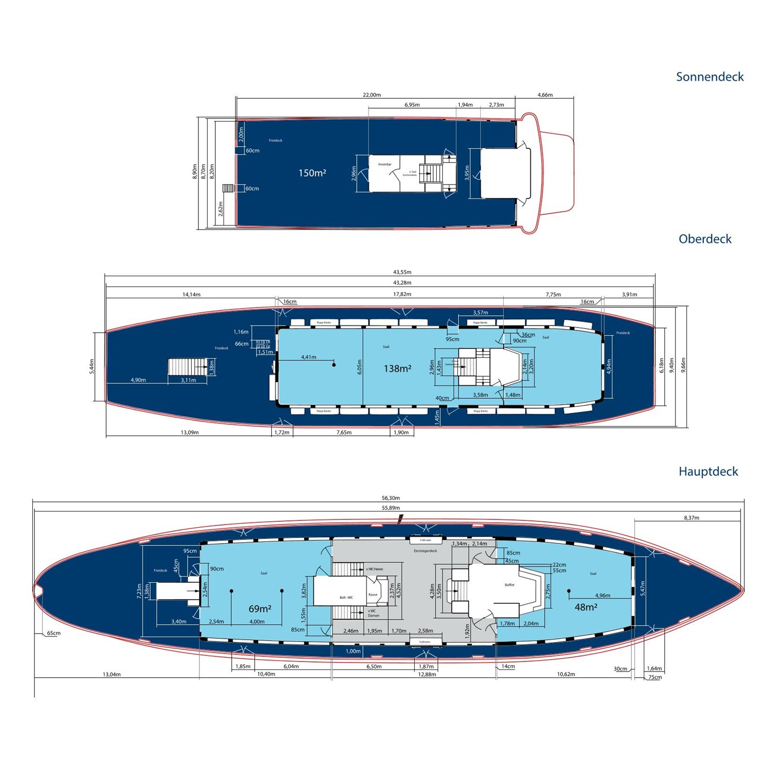 Grundrissplan MS Karlsruhe